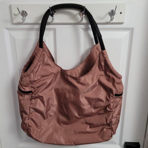 Indigo work to weekend duffle / tote bag, nylon, Mauve pink - Picture 2 of 9